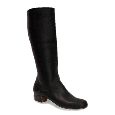 Boots for dances with a fastener "lightning", with a type-setting heel. Model 710.