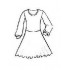 Платье танцевальное конкурсное для девочки с длинным рукавом Настя.